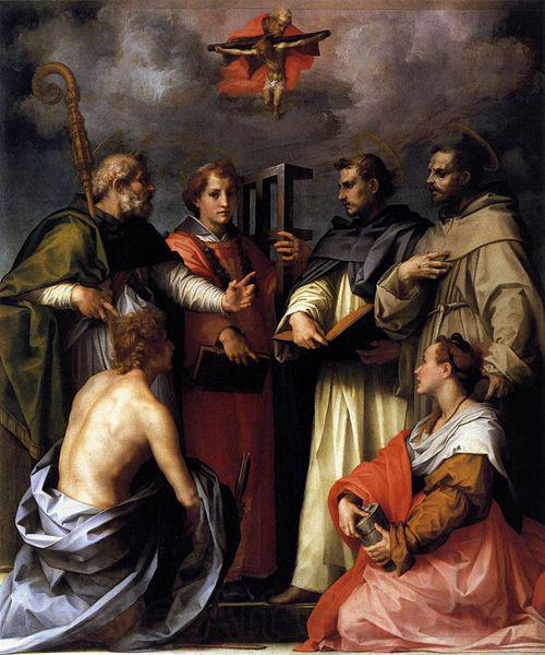 Andrea del Sarto Disputation on the Trinity France oil painting art